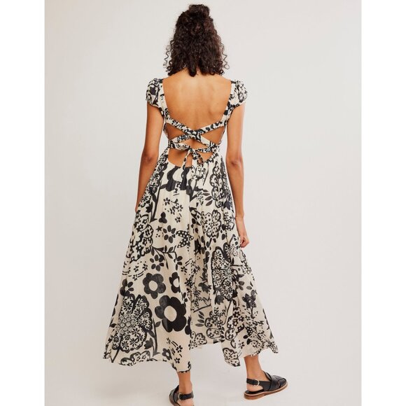 🎉LAST CHANCE🎉 FREE PEOPLE Ultraviolet Dress / Bright White Combo - Picture 3 of 10